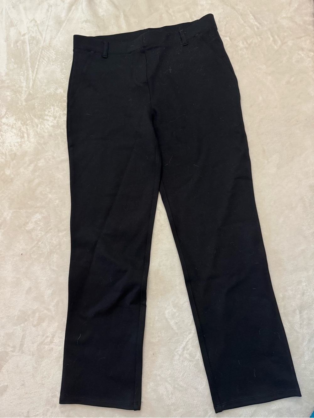 Quince Black Women's Cropped Straight-Leg Pants